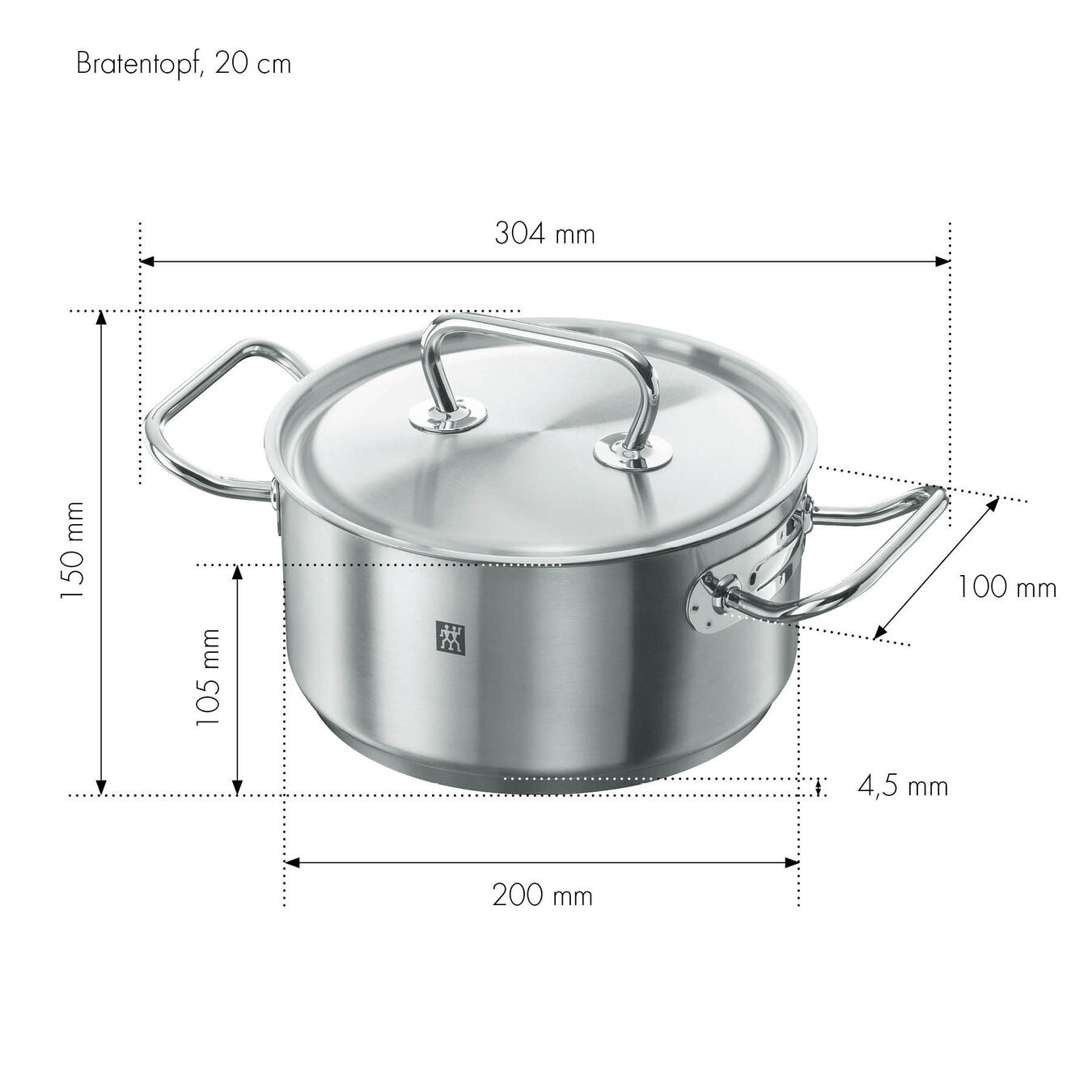 20 cm 18/10 Stainless Steel Stew pot,,large 4