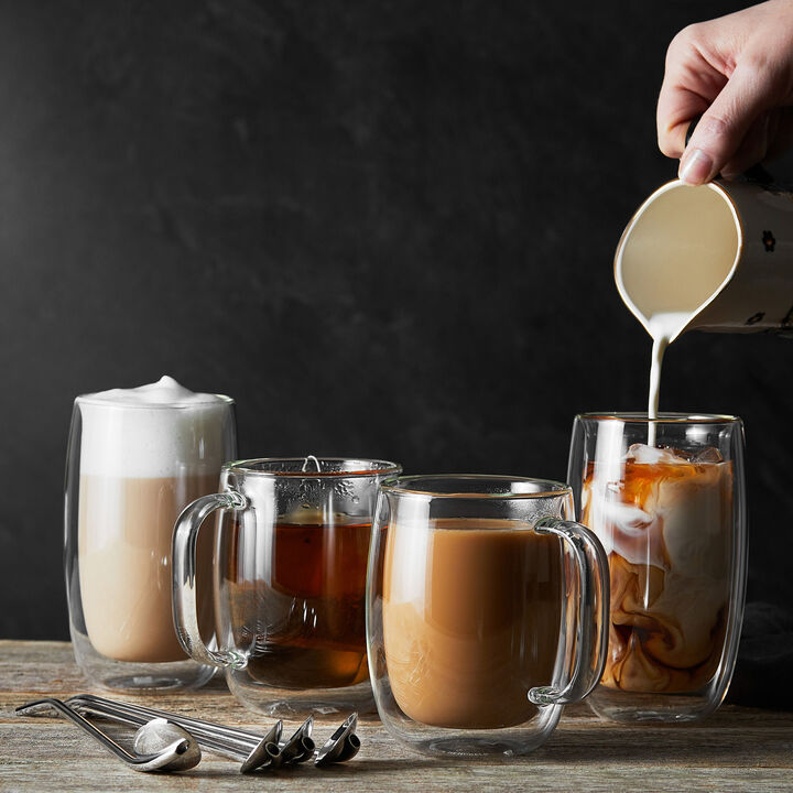 Sorrento Double Wall Glassware, 9-pc  Coffee And Beverage Set, large 3