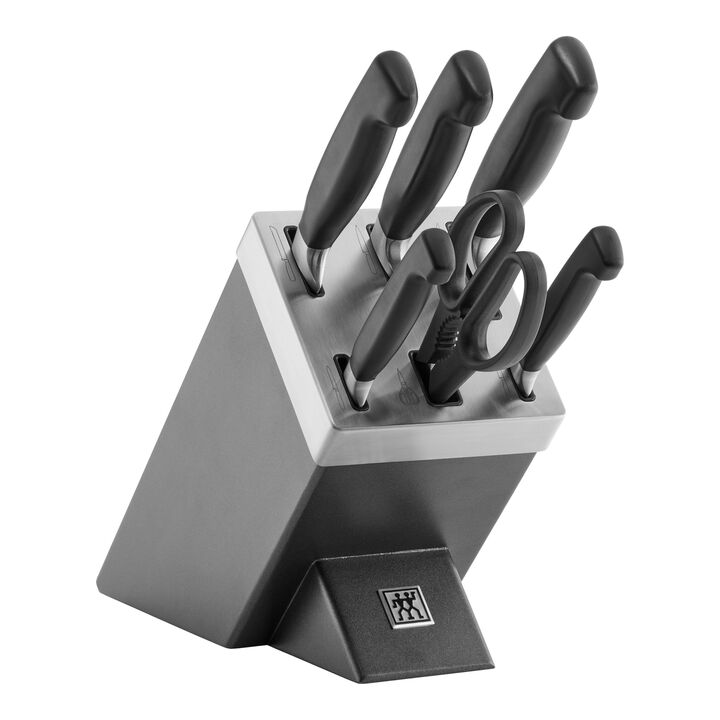 Four Star, 7-pcs, Knife block set, anthracite, large 1