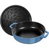 Braisers, 3.7 l cast iron round Saute pan Chistera, ice-blue, small 3