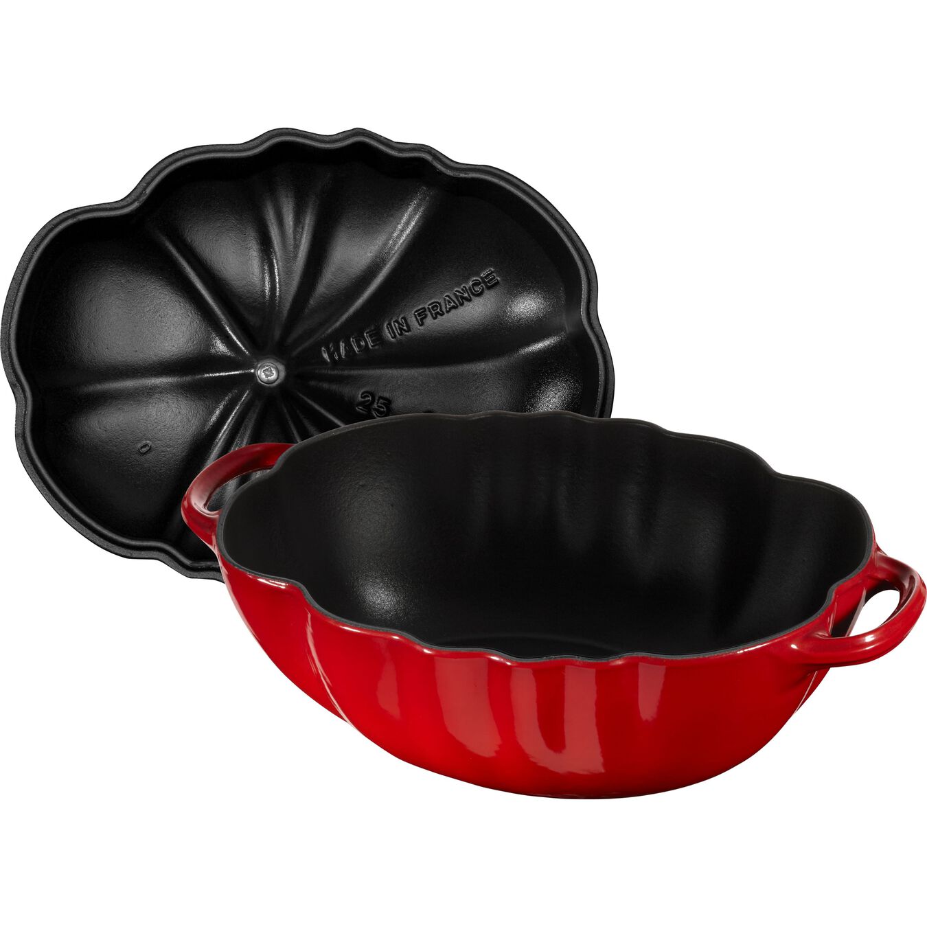 Cocotte 25 cm, Tomate, Kirsch-Rot, Gusseisen,,large 8