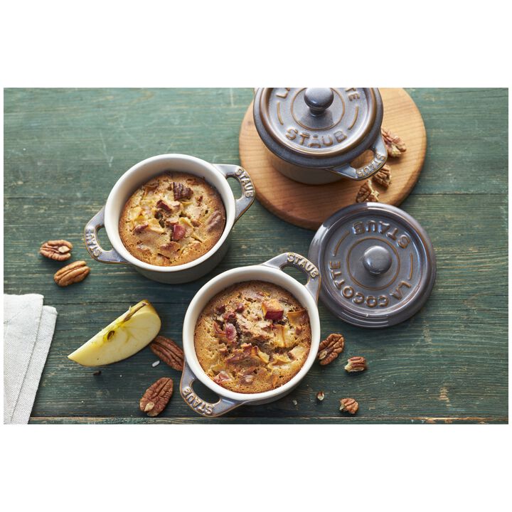 Ceramique, Cocotte Set 4-tlg, rund, Antik-Grau, Keramik, large 3