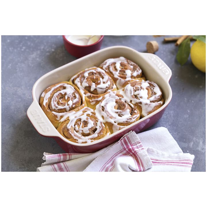 Ceramique, 710 ml ceramic rectangular Oven dish, cherry, large 2