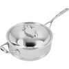 Atlantis, 9.5-inch Sauté Pan With Helper Handle And Lid, 18/10 Stainless Steel , small 3