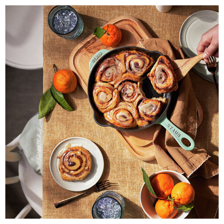 Pans, 22 cm / 8.5 inch cast iron Traditional Deep Frypan, eucalyptus, large 2