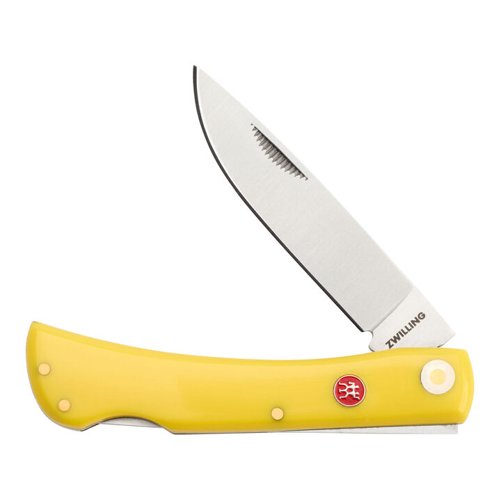 Outdoor, 3-inch, Landman Sodbuster Folding Pocket Knife, Yellow, large 1