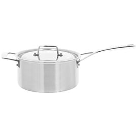 Demeyere Essential 5, 3.8 l 18/10 Stainless Steel round sauce pan with lid 4QT, silver