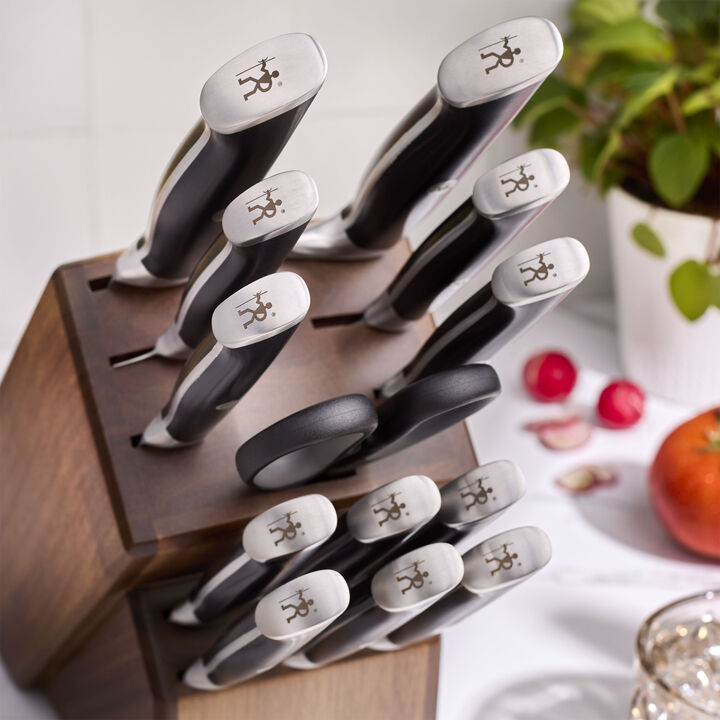 14-pcs, Knife block set, black, large 4