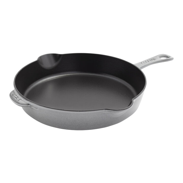 Cast Iron, 11-inch, Traditional Deep Skillet, Graphite Grey, large 1