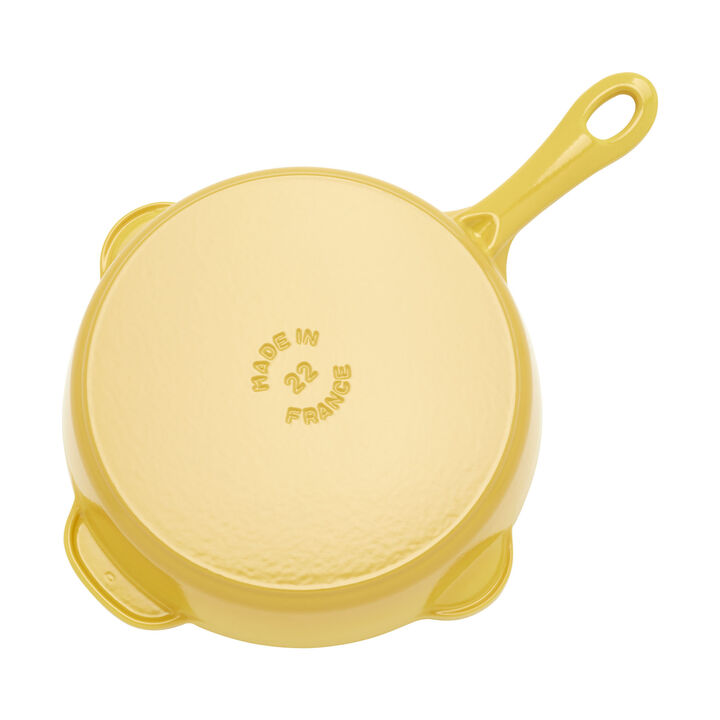 Pans, 22 cm / 8.5 inch cast iron Traditional Deep Frypan, citron, large 4