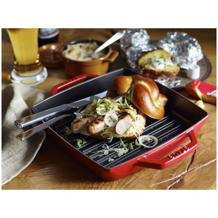 グリル, ピュアグリル 23 cm, 鋳鉄, チェリー, large 4