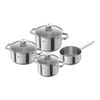 4-pcs 18/10 Stainless Steel Pot set silver,,large