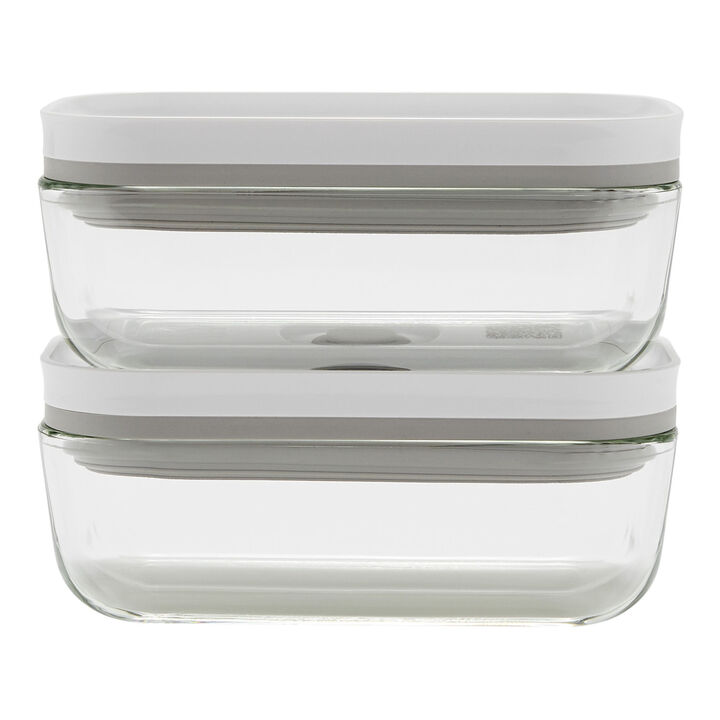 Fresh & Save, S / 2-pc, Small Vacuum Container, Glass, Grey, large 1