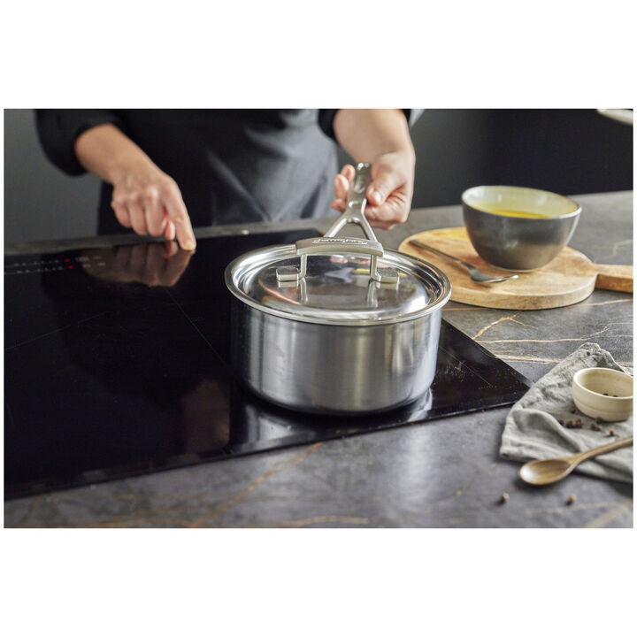 Industry 5, Sauce pan with lid, 2.25 qt, 18/10 Stainless Steel, large 2