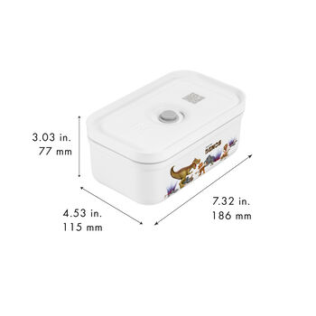 Vakumlu Yemek Taşıma Kabı, M, Plastik, Beyaz-Gri,,large 14