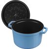 5 qt, round, Cocotte deep, ice-blue - Visual Imperfections,,large