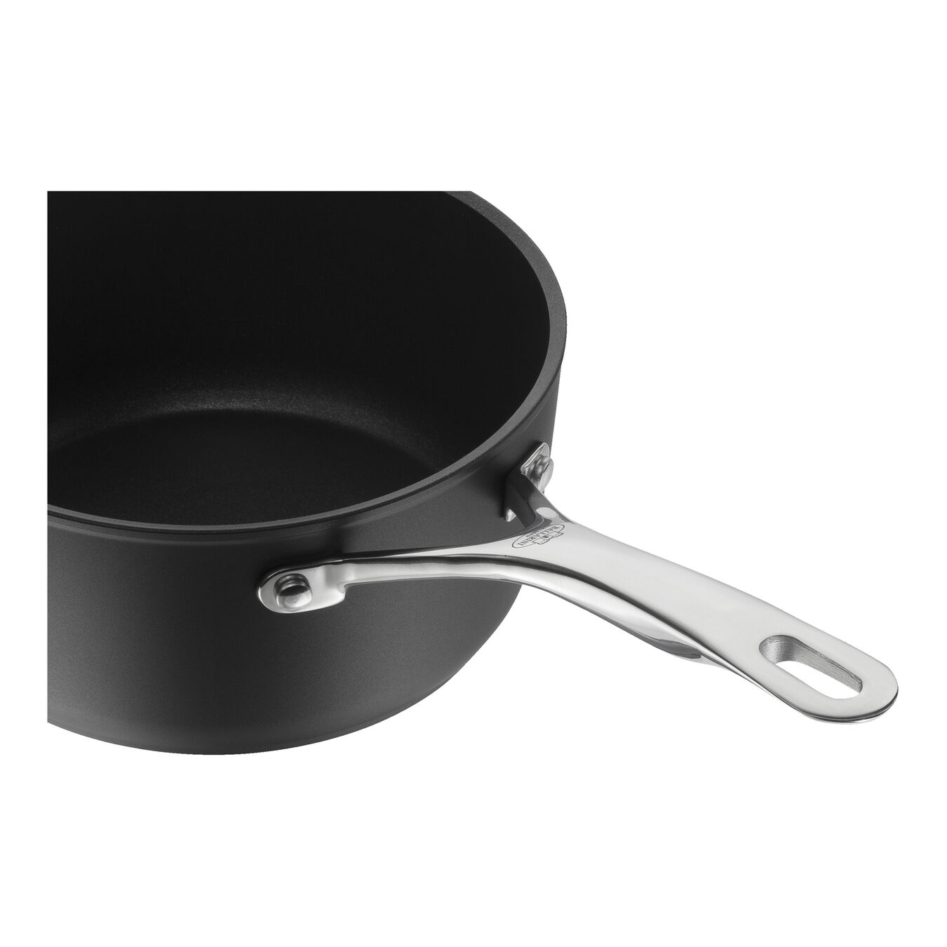 Stieltopf 16 cm, Aluminium, Schwarz,,large 4