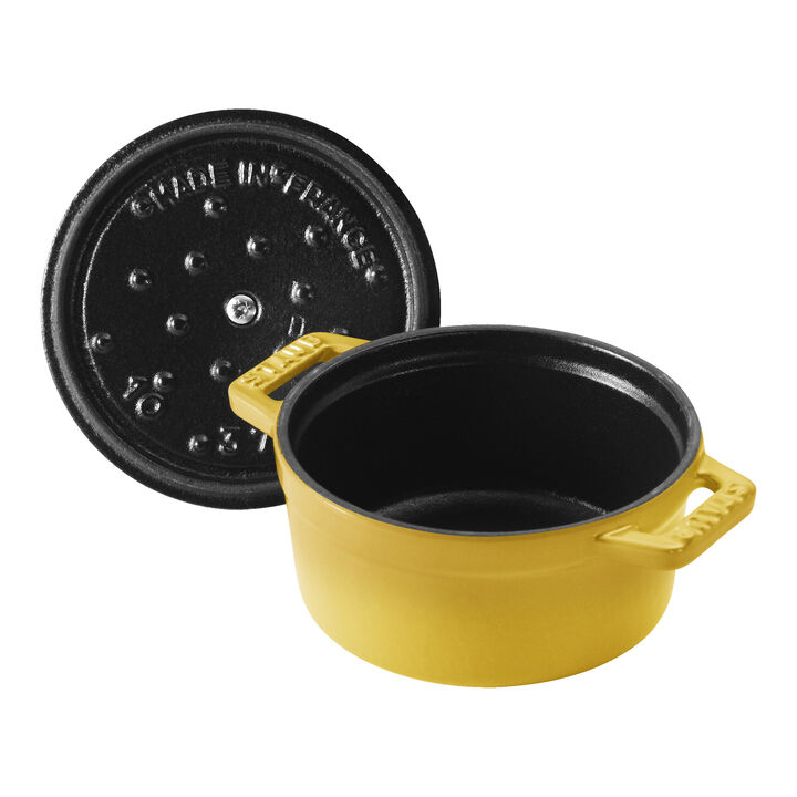 鋳物ホーロー鍋, ピコ・ココット 10 cm, ラウンド, シトロン, 鋳鉄, large 2