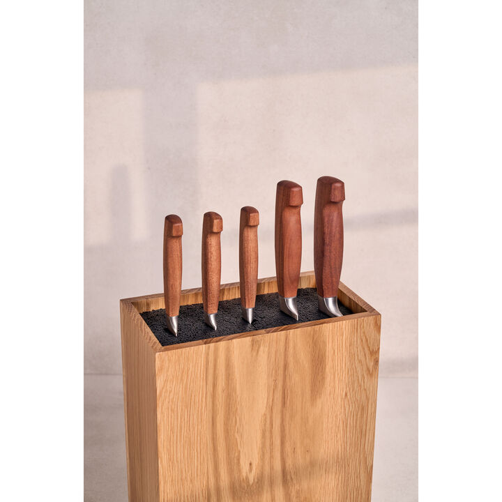 Four Star, 6-pc, Knife block set, brown, large 3