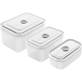 S/M/L / 3-pc, Vacuum Container, Plastic, Semitransparent-Grey