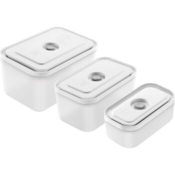 Vakumlu Saklama Kabı Seti, S/M/L / 3-par&ccedil;a, Plastik, yarı şeffaf-Gri,,large 1