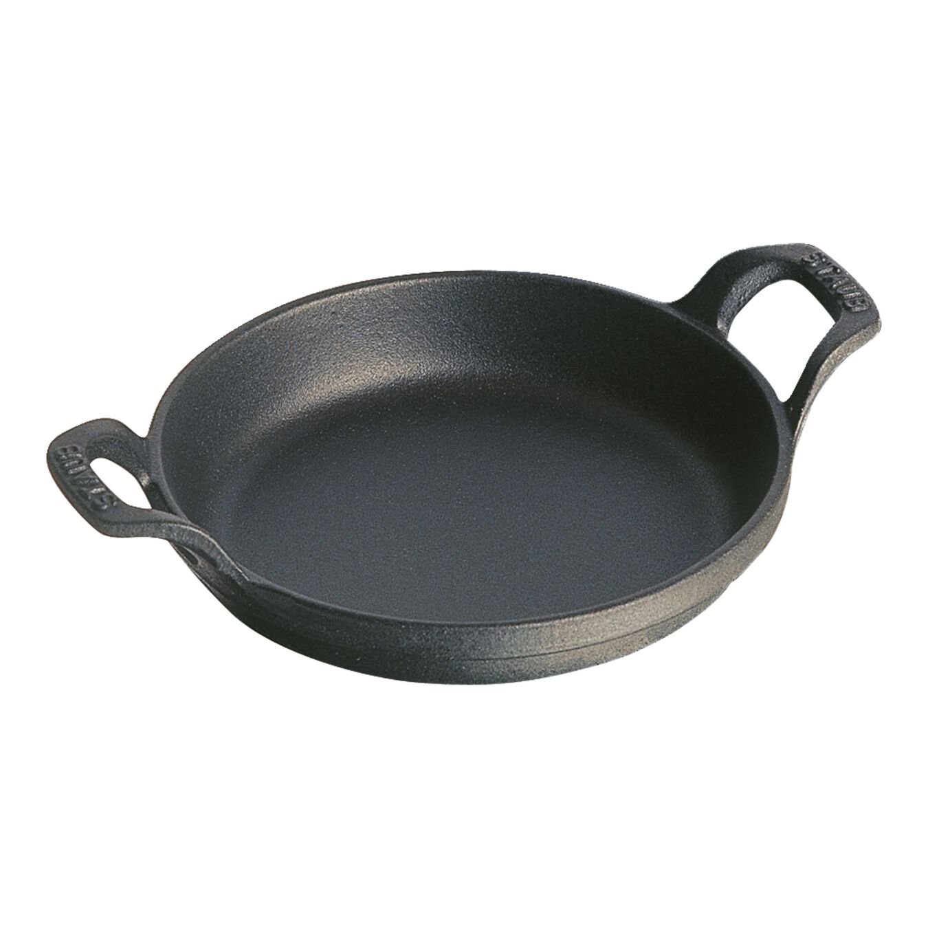20 cm round Cast iron Oven dish black,,large 1