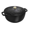 La Cocotte, 5.25 qt, Essential French Oven with Horse Lid, black matte, small 1