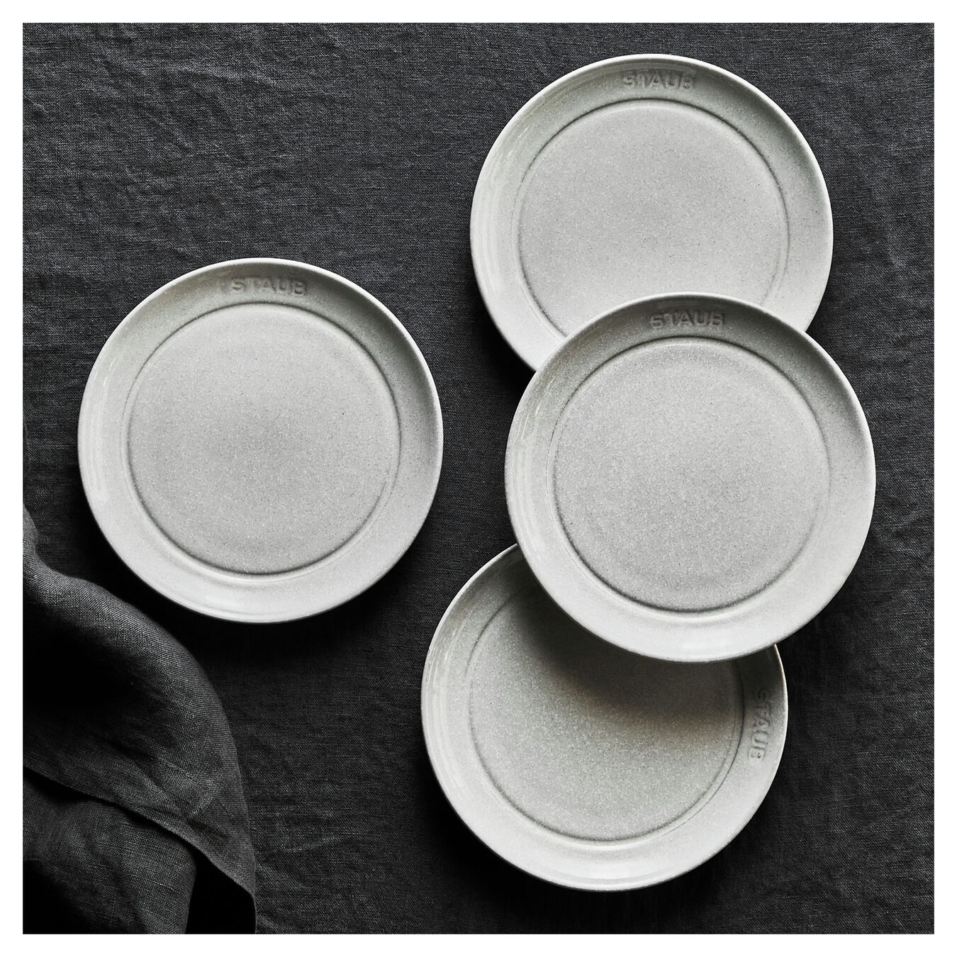 Dinnerware Set, 12 Piece | white truffle | ceramic,,large 13