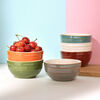 6 Piece ceramic Bowl set, mixed Colours,,large