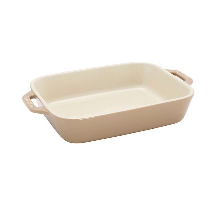 Ceramique, Rectangular Baking Dish Set White 2 Piece, large 4