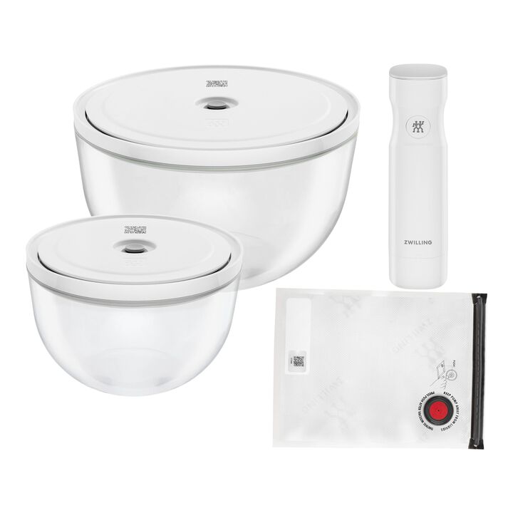 FRESH & SAVE Bowls, Vacuümkommen startset, glas, large 1
