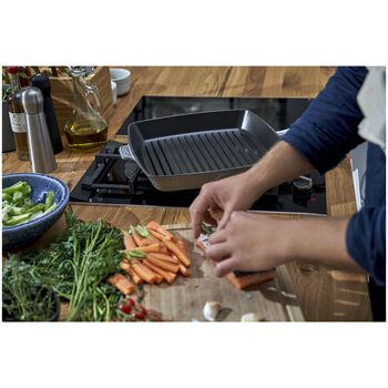 Amerikan Izgara Tava | döküm demir | 30 cm | Grafit Gri,,large 11