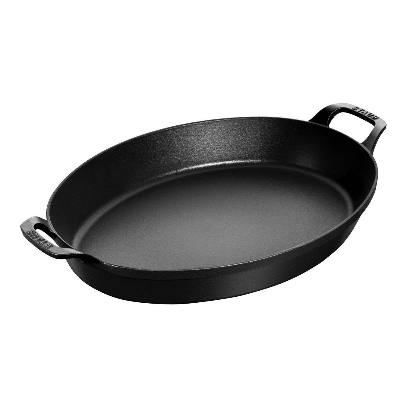 14.5-inch, oval, Baking Dish, black matte,,large 1