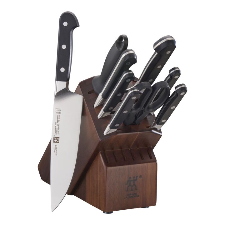 Pro, 10-pc, Knife block set, acacia, large 1