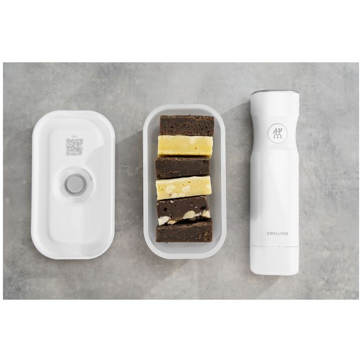 Fresh & Save, Set de lunch box sous vide, 3 pièces / S, gris semi-transparent, plastique, large 2