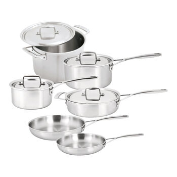 10 Piece 18/10 Stainless Steel Cookware set,,large 1