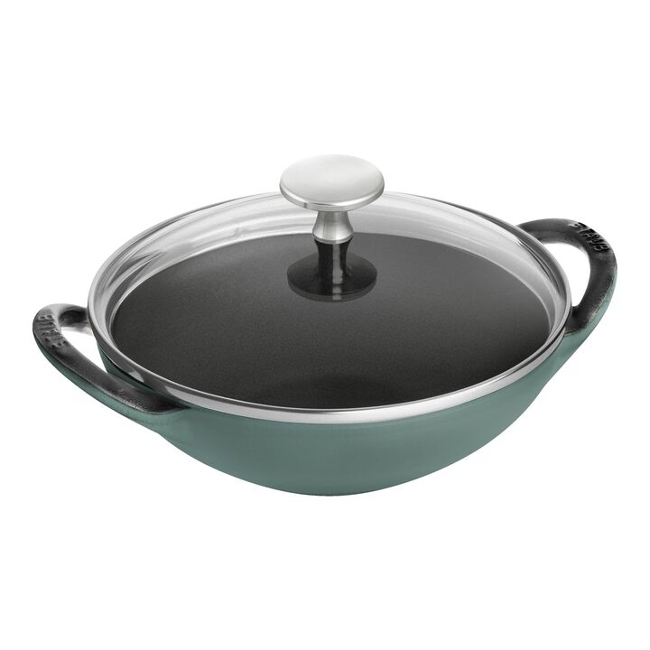 Specialities, 16 cm / 6.5 inch cast iron Mini Wok, eucalyptus, large 1