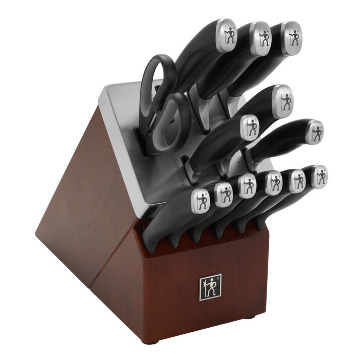 Elan, 14-pcs, Knife block set, brown, large 3