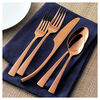 Bellasera (polished), 20-pc Rose Gold Flatware Set, 18/10 Stainless Steel, Rose, small 3