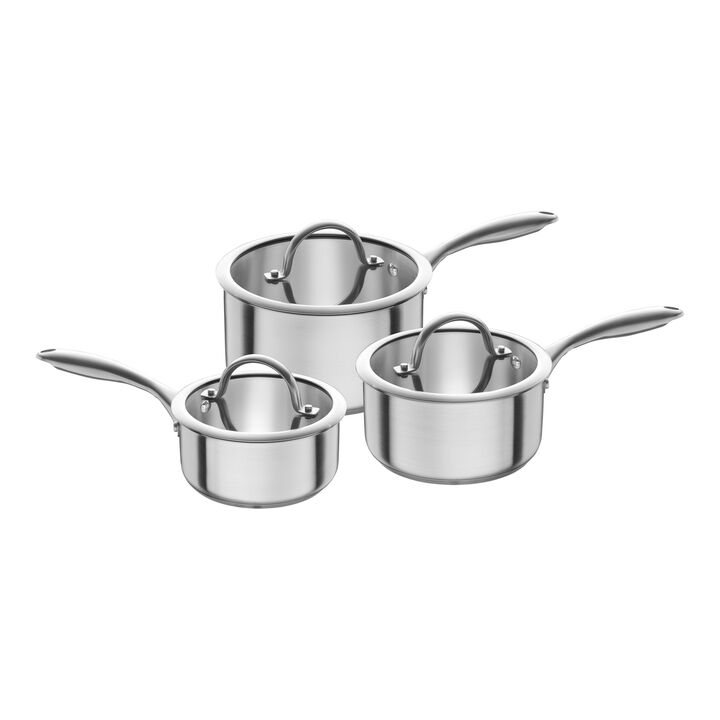 Glace, 3-pcs Stainless steel Pot set silver, large 1