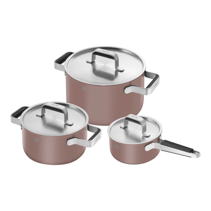 Pure, Pots and pans set, 6-pc, 18/10 Stainless Steel, large 1