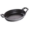 Cast Iron - Baking Dishes & Roasters, 8-inch, Oval, Gratin Baking Dish, Graphite Grey, small 1
