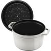 4.75 l cast iron round Tall Cocotte, white truffle,,large