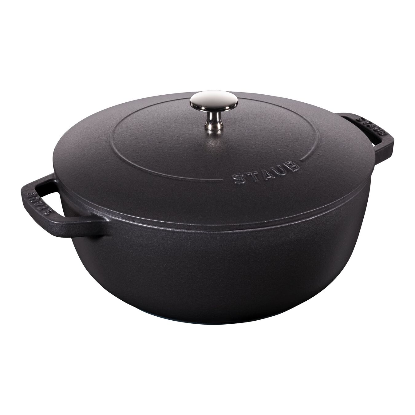 3.6 l cast iron round French oven, black,,large 1