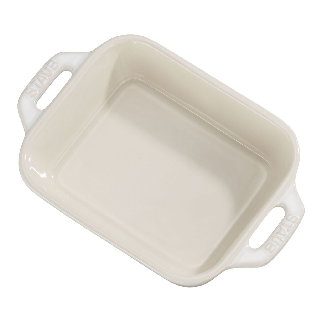 19 cm x 12 cm rectangular Ceramic Oven dish ivory-white,,large 1