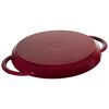 Cast Iron, 10-inch, round, Grill pan, cranberry, small 2