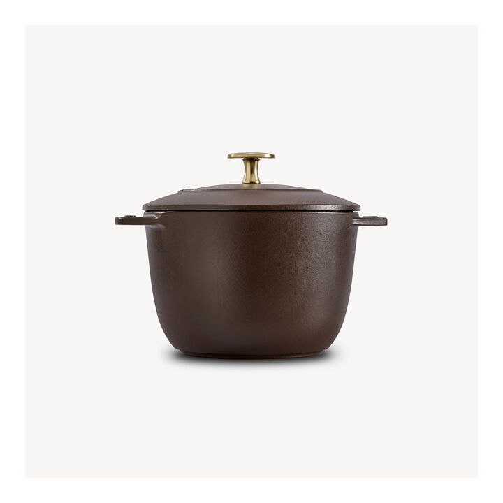 La Cocotte, Ris Cocotte 16 cm / 1,75 l, Rund, Chokolade, Støbejern, large 3