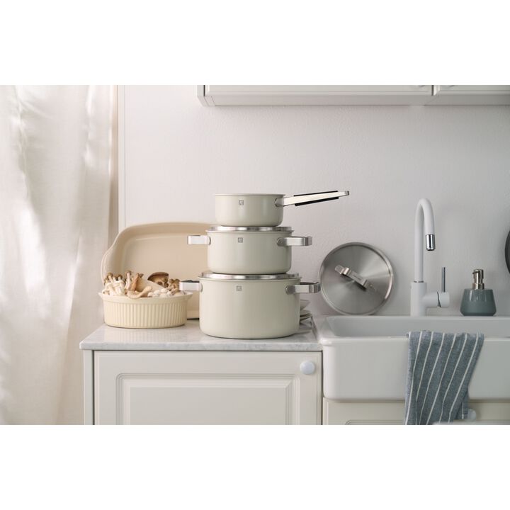 Pure, Pots and pans set, 6-pc, 18/10 Stainless Steel, large 4