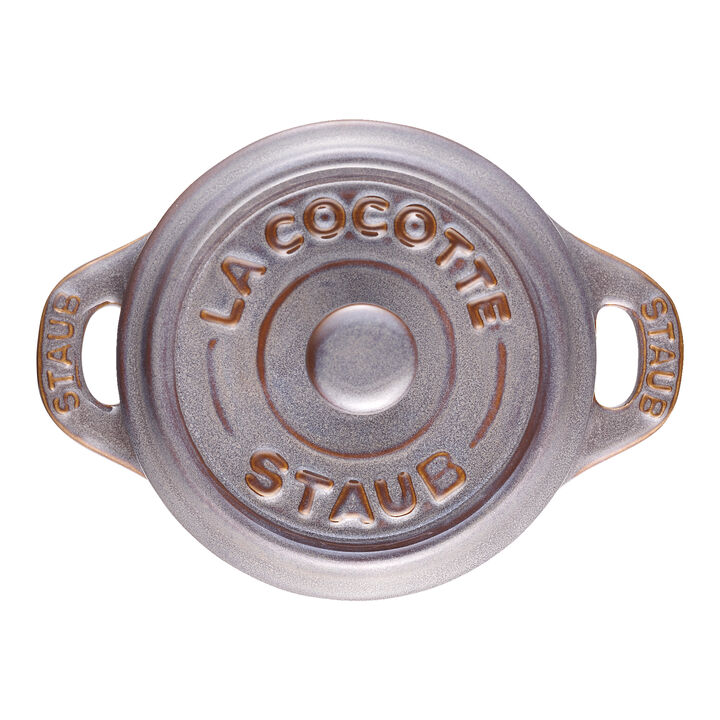 Ceramique, Minigryta 10 cm, Rund, Antik grå, Ceramic, large 4