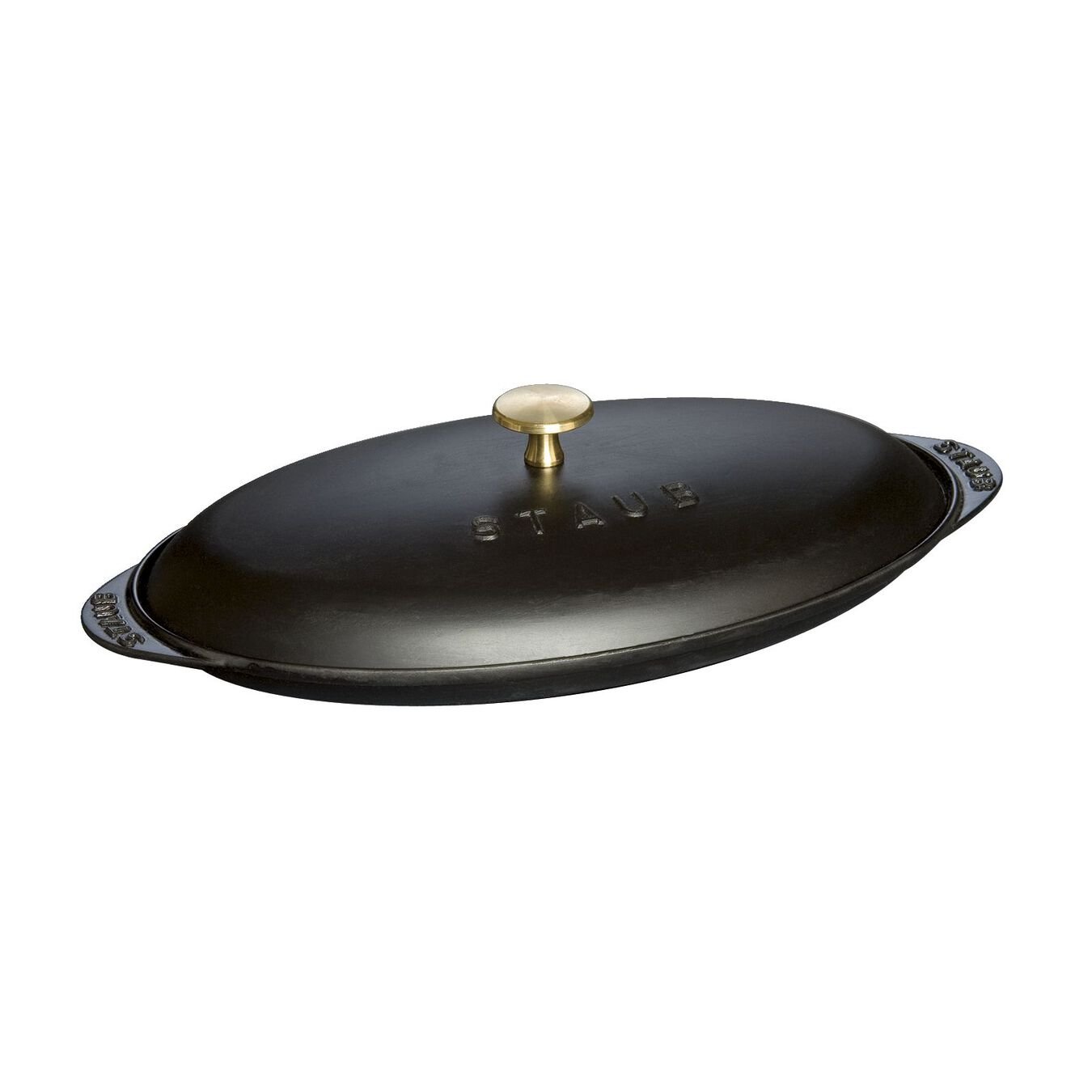  cast iron oval Oven dish with lid, black - Visual Imperfections,,large 3